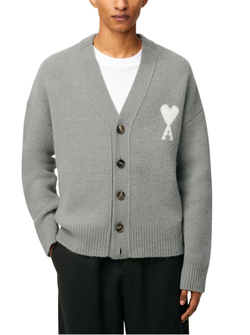 Cardigan Ami de Coeur con logo AMI PARIS | UKC365UKN0135058